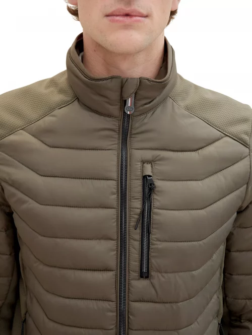 Grosse Piece Blouson Doudoune Fine Hybride Kaki Moyen – Image 3