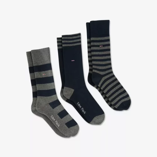 Accessoire Chaussettes Coffret Trio Cercle Gris Moyen