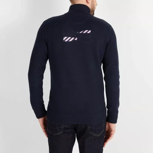 Gilet Manches Longues Noeud Dos Bleu Fonce – Image 2