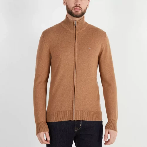 Gilet Manches Longues Laine & Coton Beige Moyen – Image 3