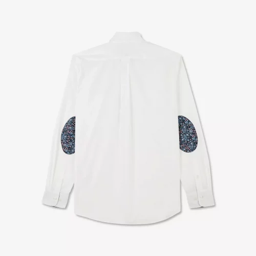 Chemise Manches Longues Sport Uni Coudieres Blanc – Image 2