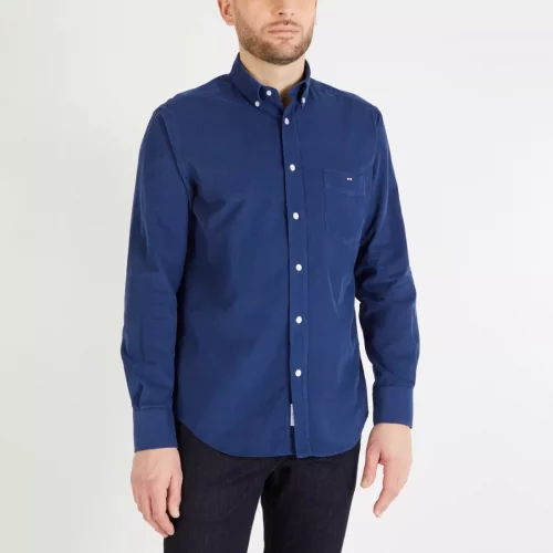 Chemise Manches Longues Sport Imprime Fleurs Bleu Moyen – Image 3