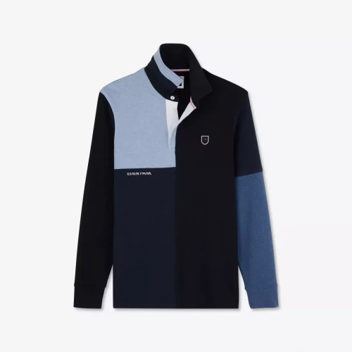 Polo Manches Longues Barbarian Bleu Moyen