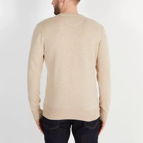Pull Col V 111 Laine & Coton Beige Clair – Image 2