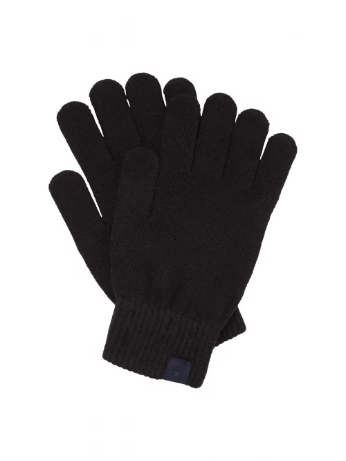 Accessoire Gants Uni Laine Noir Fonce