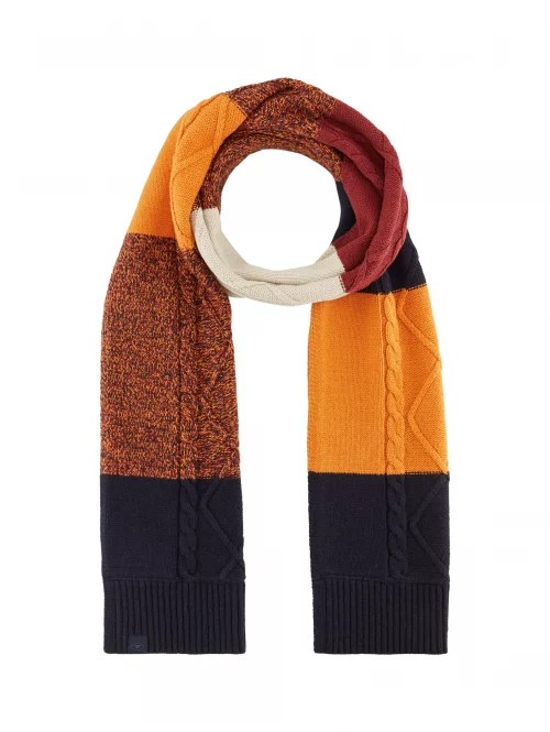 Accessoire Echarpe Tricot Multico Orange Moyen