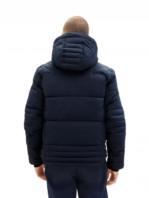 Grosse Piece Blouson Doudoune Courte Bleu Fonce – Image 4