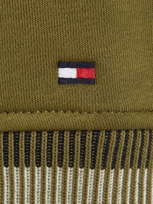 Pull Sweat  Capuche Hilfiger Logo Kaki Fonce – Image 4