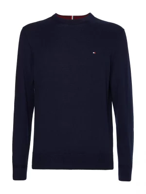 Pull Col Rond Coton Cash Bleu Fonce