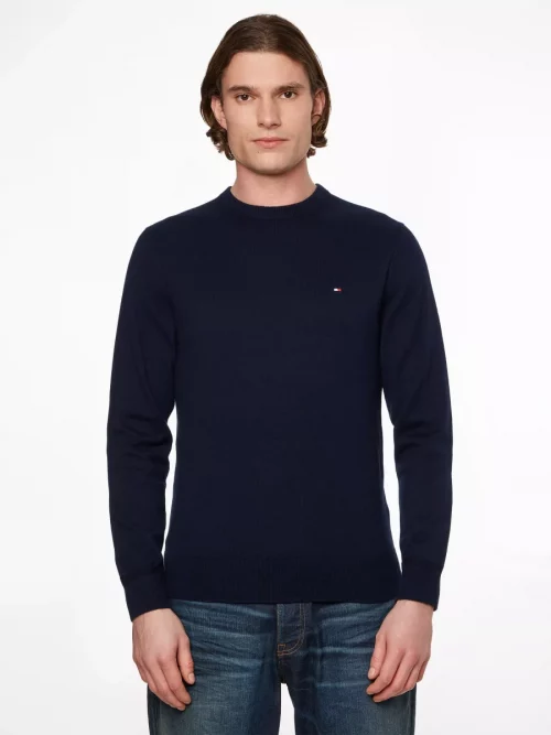 Pull Col Rond Coton Cash Bleu Fonce – Image 5