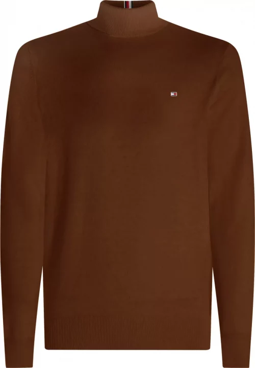 Pull Col Rond Rayure Bicolore Beige Moyen