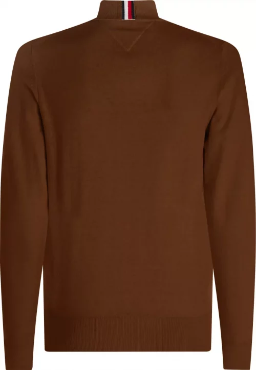 Pull Col Rond Rayure Bicolore Beige Moyen – Image 2