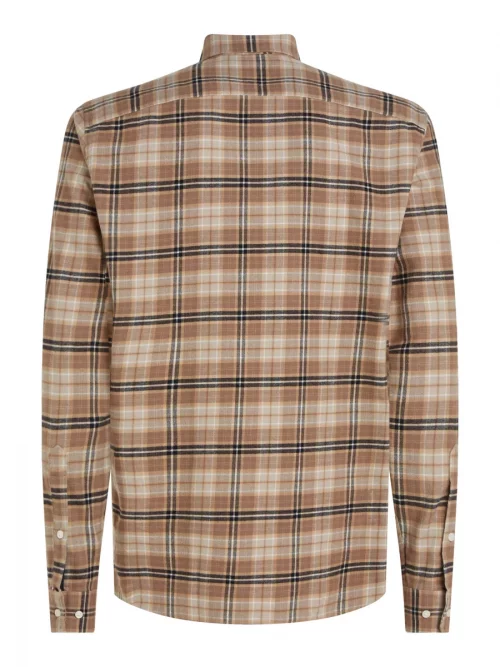 Chemise Manches Longues Sport Carreau Tartan Beige Clair – Image 2