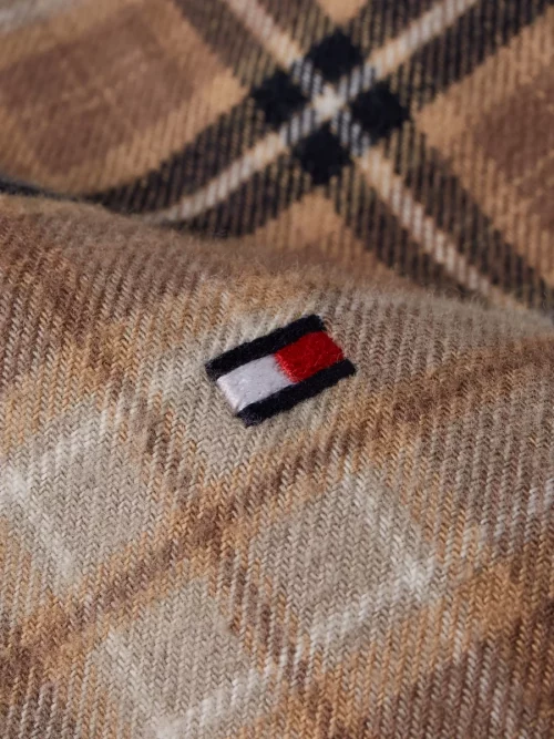 Chemise Manches Longues Sport Carreau Tartan Beige Clair – Image 4