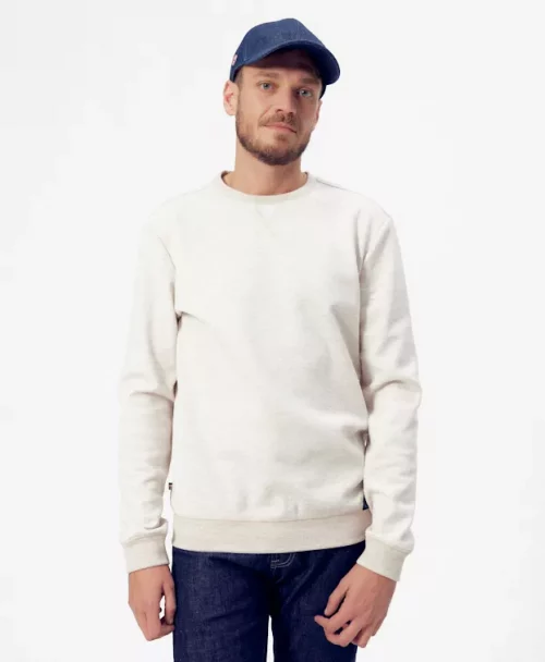 Pull Sweat  Recycle Pique Uni Beige Clair – Image 3