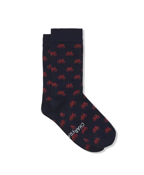 Accessoire Chaussettes Coton Bio Velo Bleu Fonce