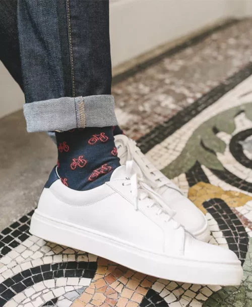 Accessoire Chaussettes Coton Bio Velo Bleu Fonce – Image 3