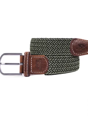 Accessoire Ceinture Tressee Fantaisie Kaki Moyen