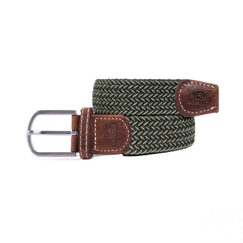 Accessoire Ceinture Tressee Fantaisie Kaki Moyen