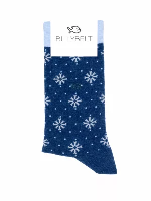 Accessoire Chaussettes Coffret Trio Bleu Flocon Bleu Moyen