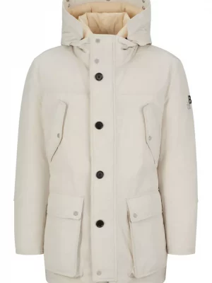 Grosse Piece Parka Nylon Capuche Beige Clair