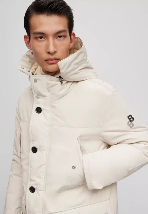 Grosse Piece Parka Nylon Capuche Beige Clair – Image 2