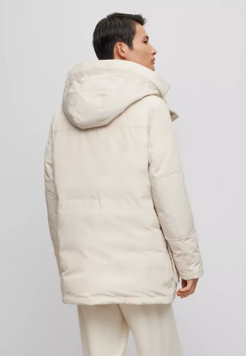 Grosse Piece Parka Nylon Capuche Beige Clair – Image 4