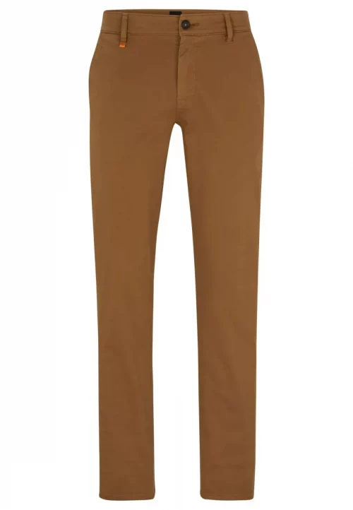 Pantalon Sport Chino Slim Satin Beige Moyen