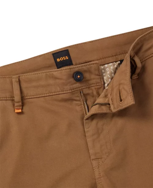 Pantalon Sport Chino Slim Satin Beige Moyen – Image 5