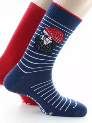 Accessoire Chaussettes Reversible Corsaire Rouge Moyen