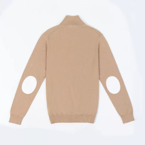 Pull Col Cheminee Coton Cach Coudieres Beige Moyen – Image 3