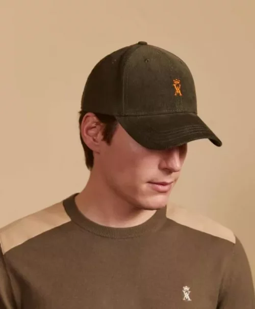 Accessoire Casquette Us Velours Kaki Fonce
