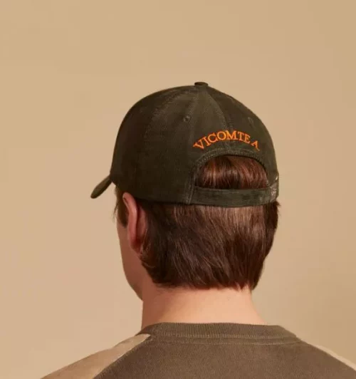 Accessoire Casquette Us Velours Kaki Fonce – Image 2