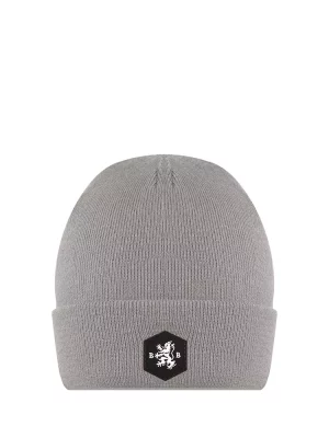 Accessoire Bonnet Uni Cote 1*1 Revers Gris Clair