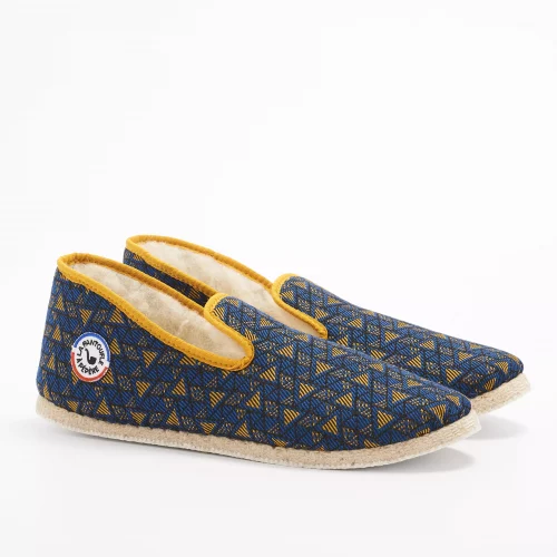 Accessoire Chaussures Jacquard Geo Bleu Moyen