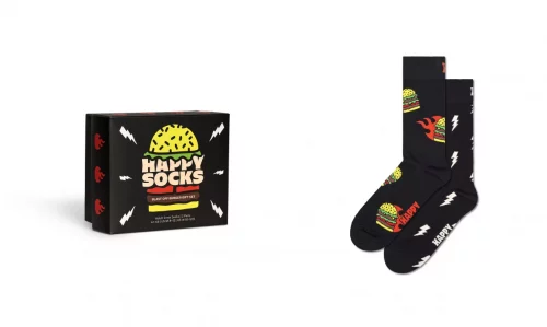 Accessoire Chaussettes Duo Burger Noir Fonce