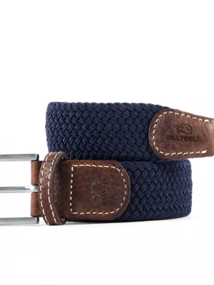 Accessoire Ceinture Tressee Unie Bleu Fonce
