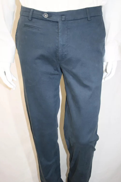 Pantalon Sport Chino Satin Pat Hamilton Bleu Fonce