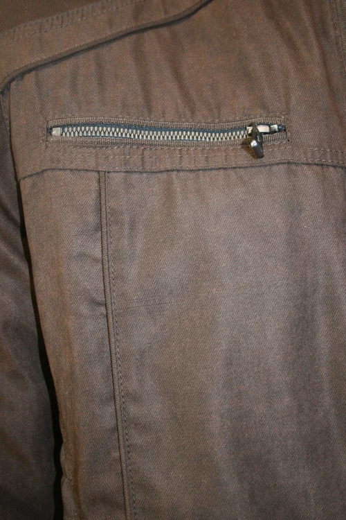 Grosse Piece Blouson Micro Twill Piqure Epaules Beige Fonce – Image 2