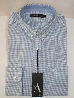 Chemise Manches Longues Sport Pied Puce Modern Oppo Pb Bleu Clair