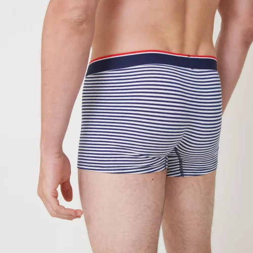 Accessoire Shorty Rayure Bicolore Bleu Moyen – Image 4
