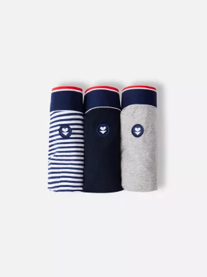 Accessoire Shorty Pack*3 Mariniere Bleu Moyen