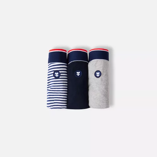 Accessoire Shorty Pack*3 Mariniere Bleu Moyen
