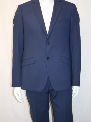 Costume 2 Pieces Toile Unie Actu Zen Bleu Moyen
