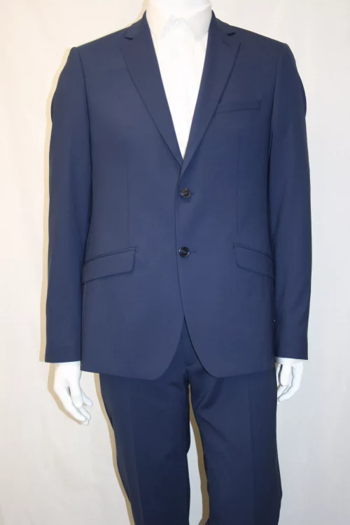 Costume 2 Pieces Toile Unie Actu Zen Bleu Moyen