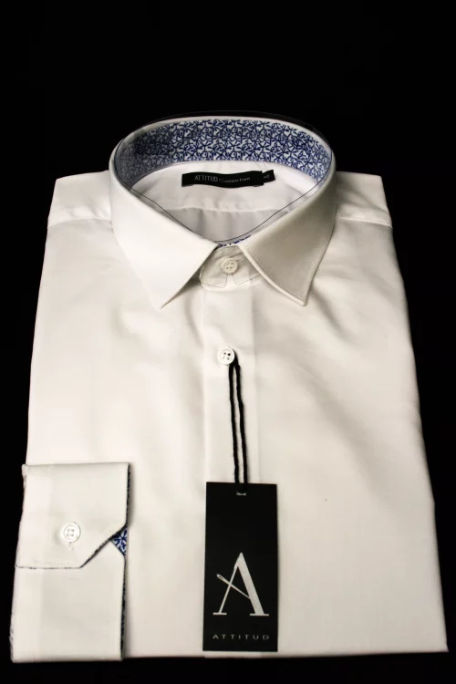 Chemise Manches Longues Ville Unie Avec Oppo Modern Oppo Blanc