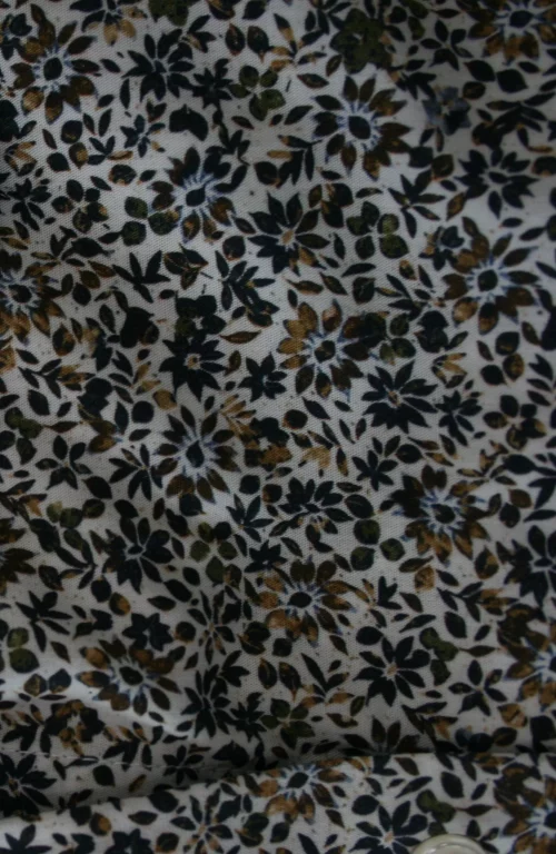 Chemise Manches Longues Ville Imprime Fleurs Modern Kaki Fonce – Image 2