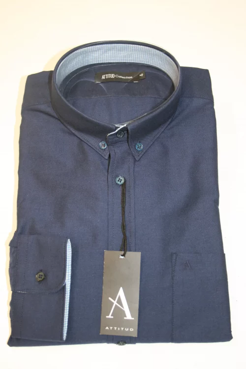 Chemise Manches Longues Sport Oxford Uni Modern Oppo Pb Bleu Clair