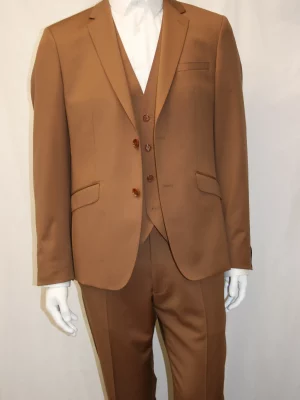 Costume 3 Pieces Serge Caramel Las Bang Casino Beige Moyen