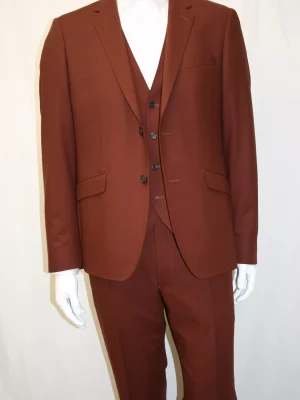 Costume 3 Pieces Toile Rouille Las Bang Casino Rouge Moyen